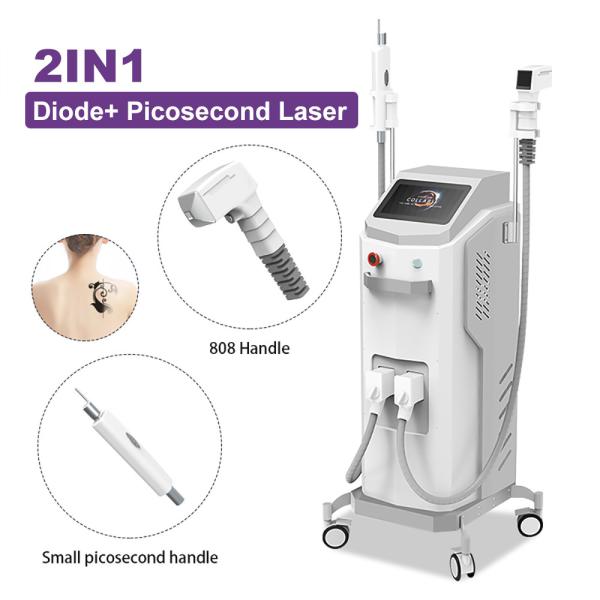 Quality AS42 2 In 1 Diode Ice + Pico Second Laser Machine Q-Switched Nd yag For Hair And Tattoo Removal In Salons for sale