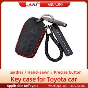 China Hot Pressing Toyota Leather Key Case , ODM Car Remote Leather Case on sale