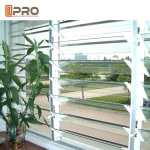 Adjustable Ventilation Tempered Glass Jalousie Louvre Windows High Security