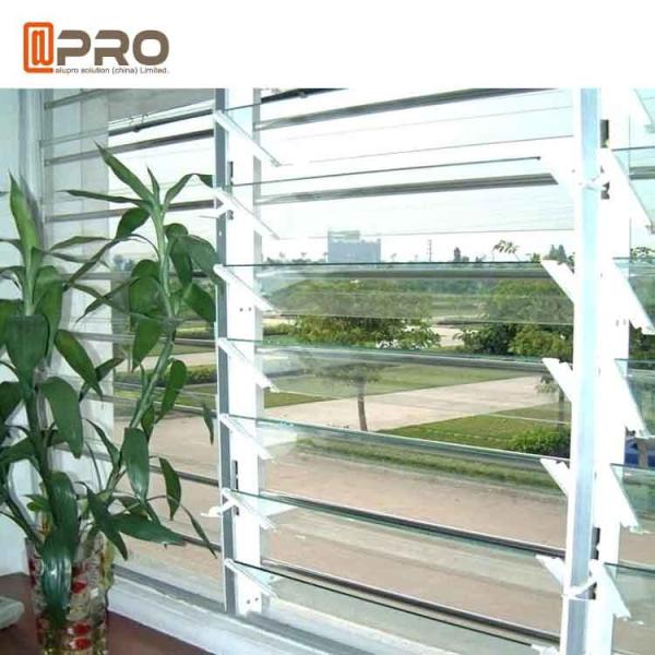Quality Adjustable Ventilation Tempered Glass Jalousie Louvre Windows High Security for sale