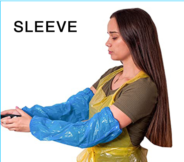 Anti Virus Protective Clothing Aprons , Disposable Plastic Aprons With Sleeves
