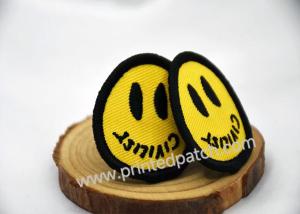 China 40mm Hooked Velcro Custom Embroidered Patches For Clothing Badges on sale