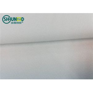 White Polyester Woven Fusible Interlining / Twill Woven Fusible Interfacing