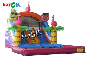 Buy cheap Blow Up Slip N Slide Commercial Inflatable Slide Colorful PVC Tarpaulin Inflatable Bouncer Slide With Pool Set product