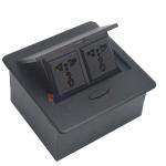Built in desk gas support pop up electrical desktop socket box
