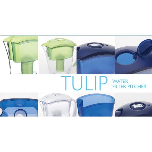 Customized Alkaline Bluetech Water Filter Pitcher CE Approved Serviceable