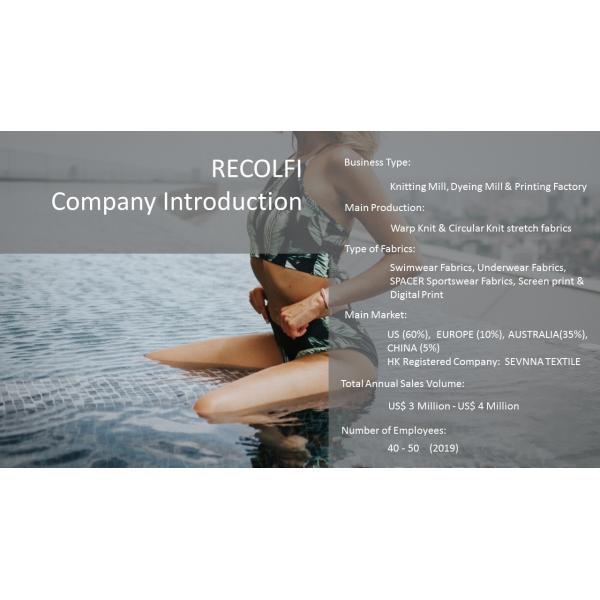 Air Permeable Swimsuit Activewaer Knit Fabric Shinny GRS Certificate