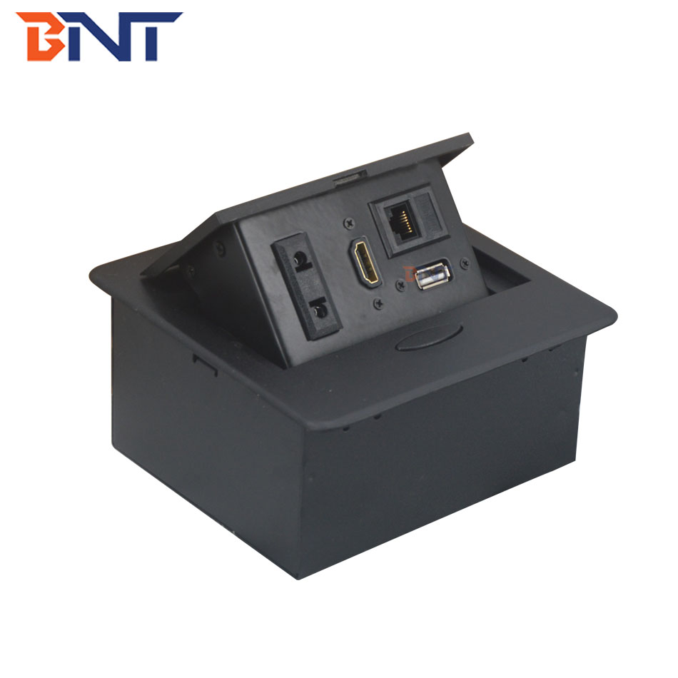 Europe popular pop up open cover conference desktop power socket