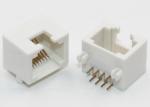 Unshielded 8P8C RJ45 Right Angle Coupler White Color Wide Operating Temperature