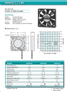 Cheng Home Plastic PBT 94V0 52x52x10mm 12v Server Fan