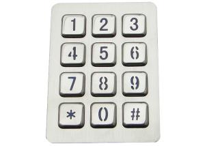 Buy cheap 3X4 Matrix Backlit Metal Keypad Liquid Proof 20mA With 12 Backlit Keys product