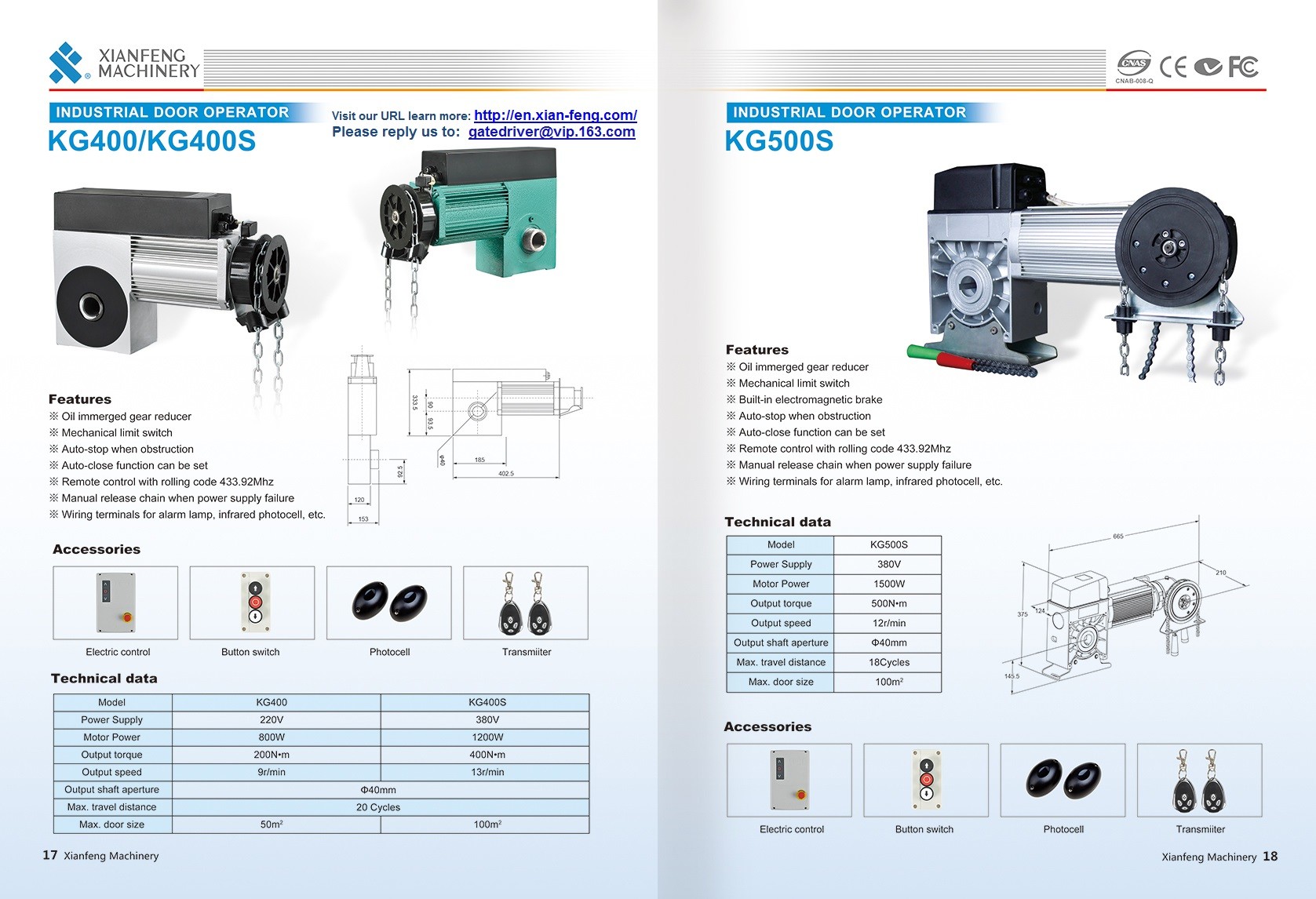 Automatic High-Speed Industrial Door Opener Automatismos para portas