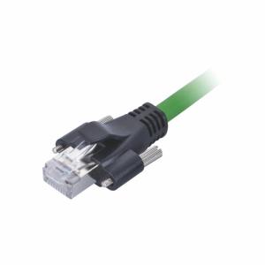 China Green PVC RJ45 Patch Cord Locking Screw 1.5A Cat5e Ethernet Patch Cable on sale