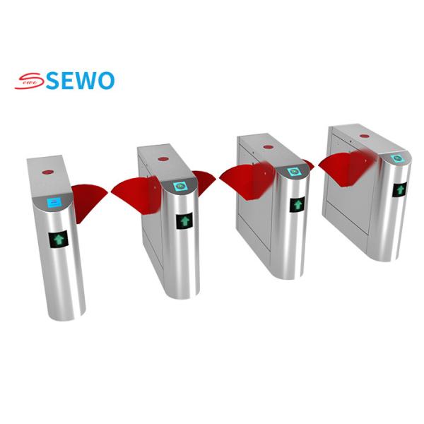 Low Noise Flap Barrier Turnstile Gate with RFID Card Reader Access Control