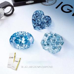 China Lab Grown Blue Diamonds IGI Certified Custom Diamond Jewelry Options on sale
