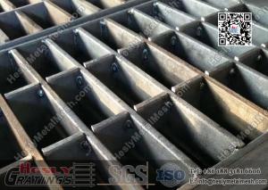 China Pressure Locked Steel Grating | 80X6mm load bar @ 40mm spacing on sale