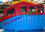Popular Outdoor Inflatable Water Slides , Inflatable Jumping Slide With Pool