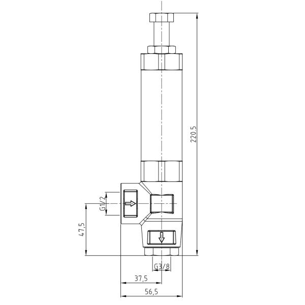 FLOWGUARD unloader valve with by-pass VS500 pressure regulator 0-550Bar 80L/min