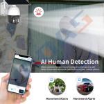 Motion Detection Continuous Recording Security Camera 4G 2MP Solar Sim Card
