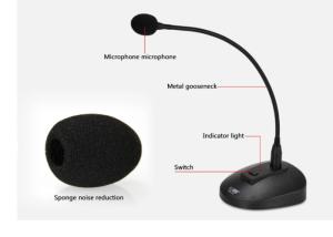 Wired Desktop Portable Microphone System For Large Speeches And Business Training