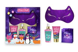 Buy cheap 4pcs Bubble Bath Gift Set Paper Box With Shower Gel, Pillow Mist, Bath Salt, Eye Mask product