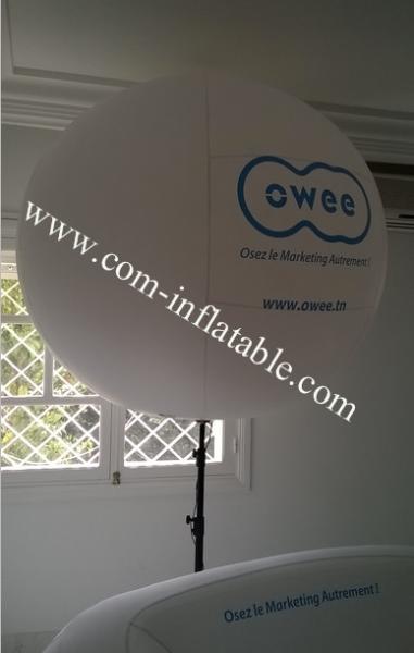 Quality led lighted tripod balloon for public, inflatable stand balloon with customized logo for sale