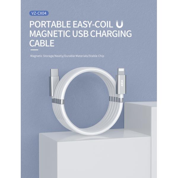 Storage Function Easy Fold Material CX04 Magnetic Charging Cable
