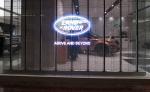 LED window display signs transparent led curtain display Shopping Windows Ads