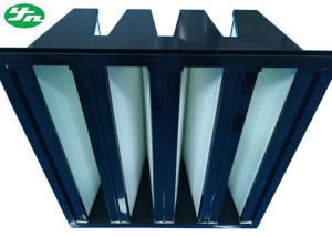 China 0.5um 60% High Efficiency Particulate Air Filter W Shape V Bank Type on sale