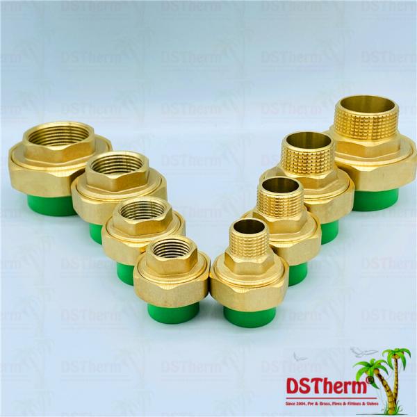 Brass Ppr Fittings Female Threaded Union Nickel Plated Heavier Customized 4'