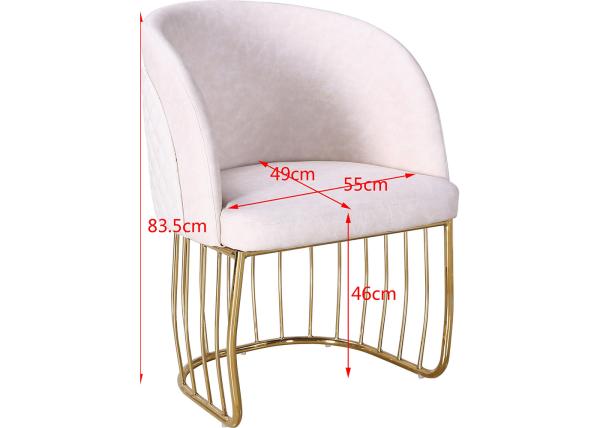 Quality Luxury 55cm 83.5cm Faux Leather Upholstered Dining Chairs for sale