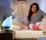 Drop Shape 350ml Glass Ultrasonic Diffuser With Wood Grain Base