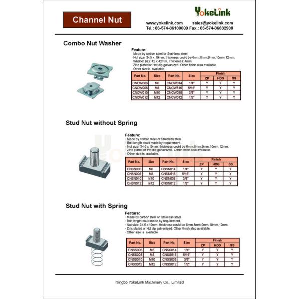 High Quality Galvanized M10 Long Spring Channel Nut For strut channel