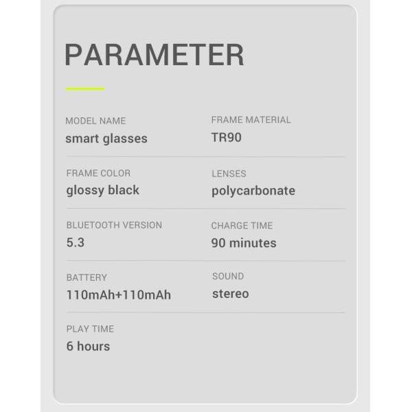 New KX32 Wireless Smart Glasses With Built In Camera Two Pairs Of Sub-Frames Anti-Blue Light Glasses