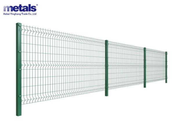 Galvanized Steel Metal Garden Fence PVC Coated Green 3d V Triangle Bending