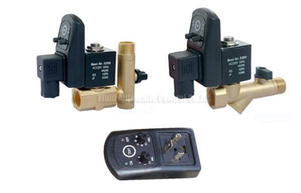 Quality 16bar 5mm Brass Timer Automatic Drainer With Strainer Filter and Drainage Valve for sale