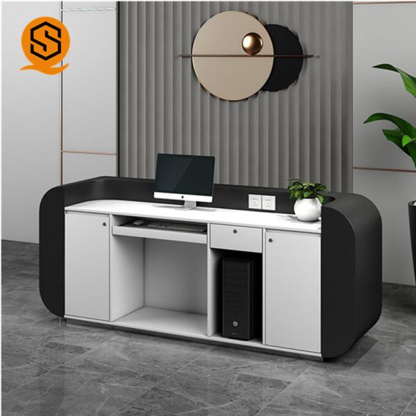 Quality Matte Repairable Solid Surface Reception Counter Joint Seamless Marble Pattern for sale