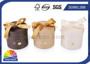 China ISO Customized Cardboard Packaging Tubes Ribbon Bowknot Paper Can on sale