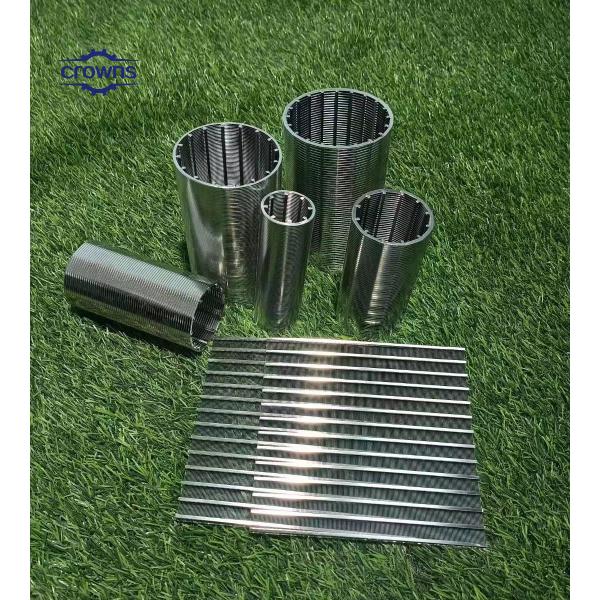304 316 SS Cylindrical Wedge Wire Screen Filter Water Well Johnson Screen Pipe
