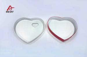 Valentine Day Customized Heart Shape Paper Jewelry Boxes With PET Window Lid