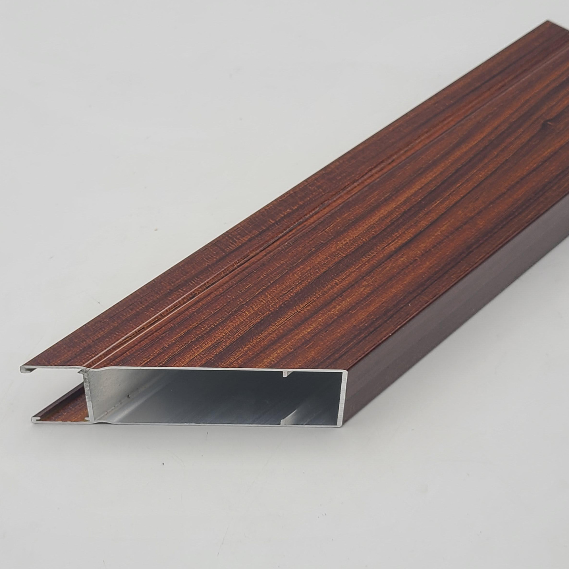 Kitchen Aluminium Sliding Window Profile With Glass Wooden Pattern