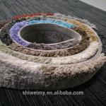 Plain color tufted shaggy polyester area carpet for home