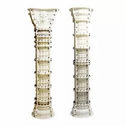 China Custom-Made Plastic Cement Concrete Square Roman Column Pillar Moulds For House Building on sale