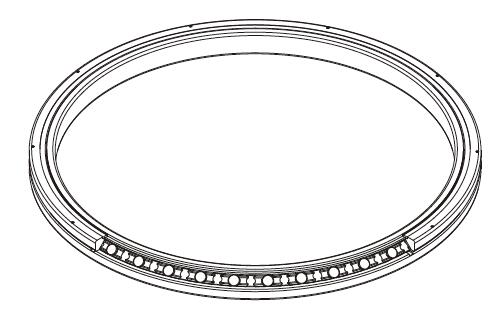 RA15008UUCC0P5 150*166*157mm crossed roller bearing customized harmonic reducer bearing