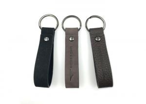 Buy cheap Debossed 10mm PU Genuine Leather Key Holder For Keys Customized product