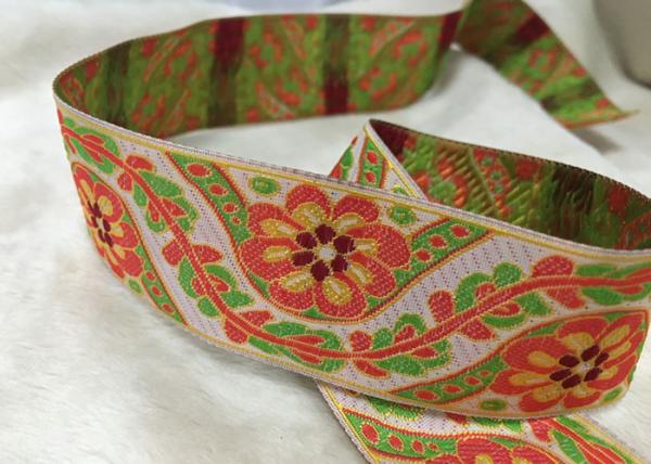 Quality Flower Pattern Elastic Shoe Bands , Jacquard Woven Elastic Band For Underwear Waistband for sale
