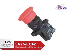 Buy cheap Professional Red Mushroom Head Push Button Switch LAY5（XB2）-EC42 product