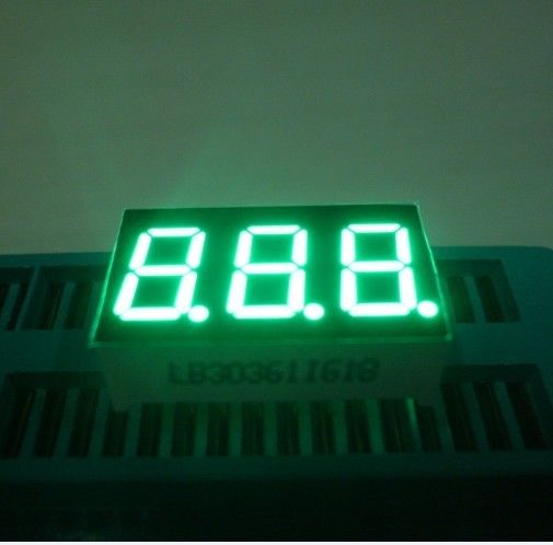 0.36 Inch Numeric LED Display , Blue 3 dight 7 Segment Led Display 80mcd - 100mcd