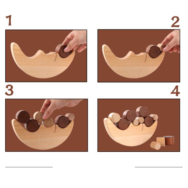 Montessori Moon Small Wooden Building Blocks Target Beech Balance