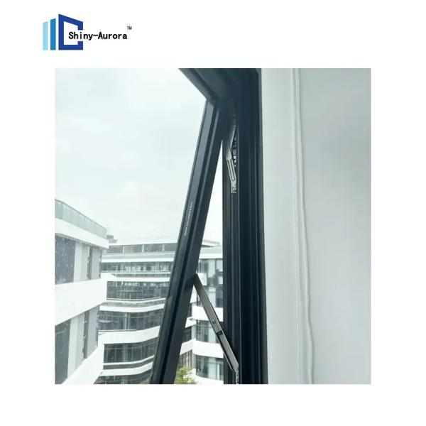 American Australian Standard Bathroom Awning Type Double Glazed Windows Aluminum Tempered Glass Awning Windows